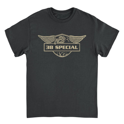 38 Special Emblem Gold Mens T Shirt Black Officially Licensed