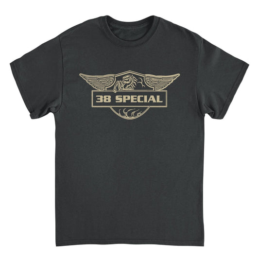 38 Special Emblem Gold Mens T Shirt Black Officially Licensed