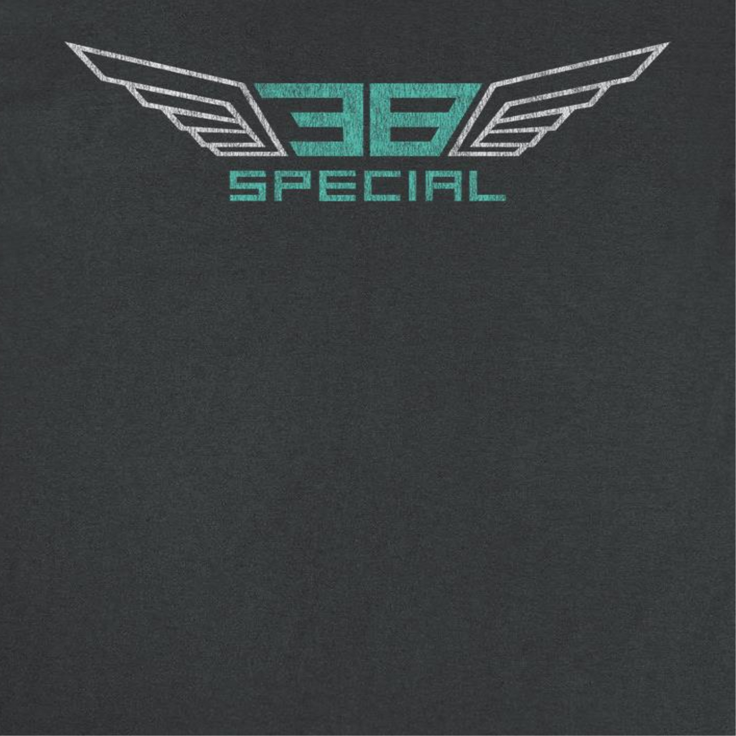 38 Special Wings White and Teal Mens T Shirt Black