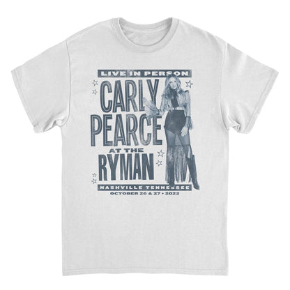 Carly Pearce Oct 2022 Ryman Mens T Shirt White Officially Licensed