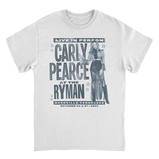 Carly Pearce Oct 2022 Ryman Mens T Shirt White Officially Licensed