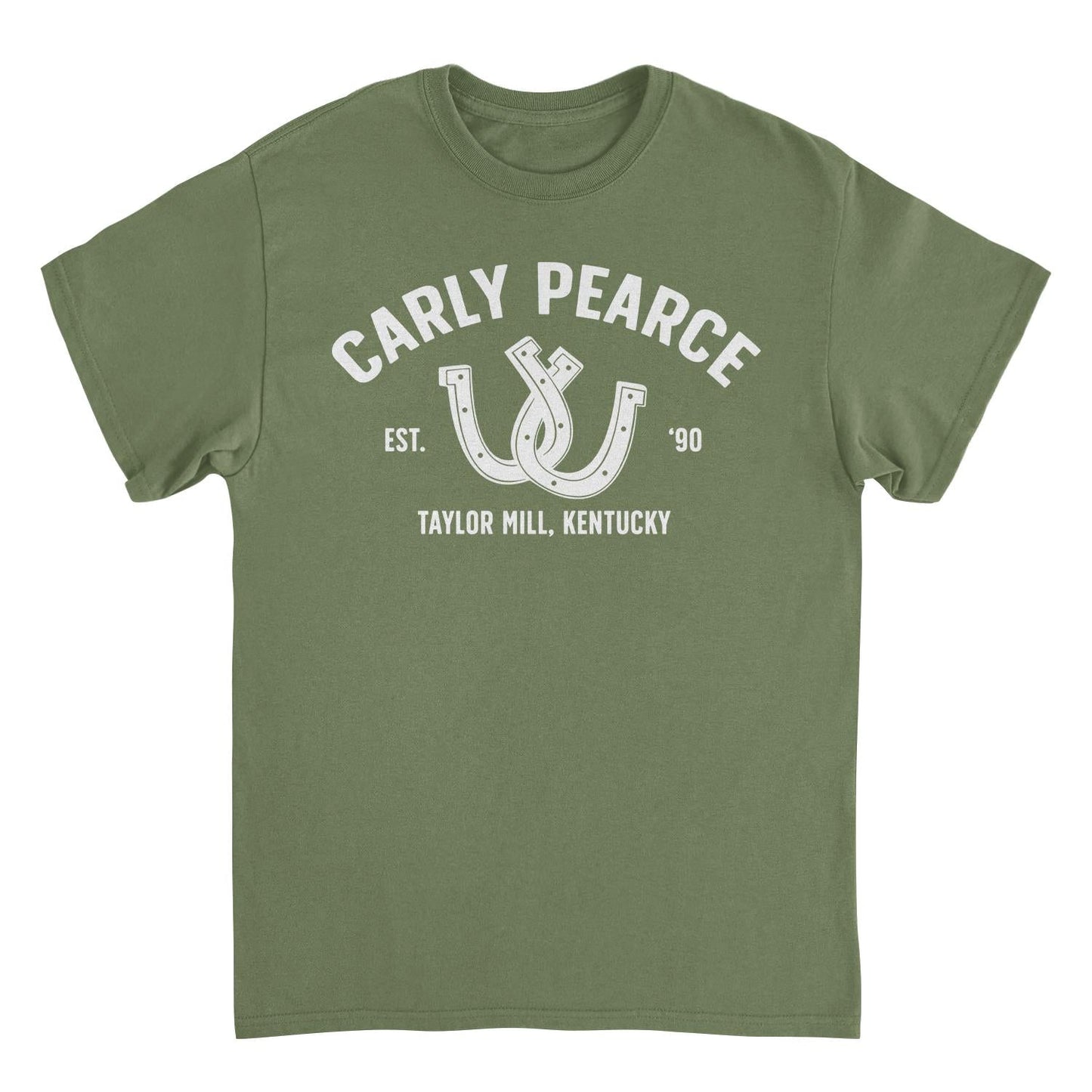 Carly Pearce Taylor Mill Horseshoe Mens T Shirt Military Green Officially Licensed