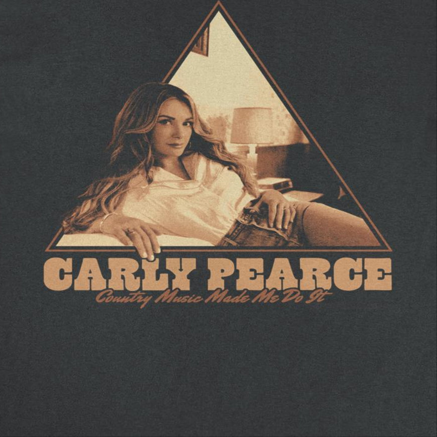 Carly Pearce Triangle Photo Mens T Shirt Black