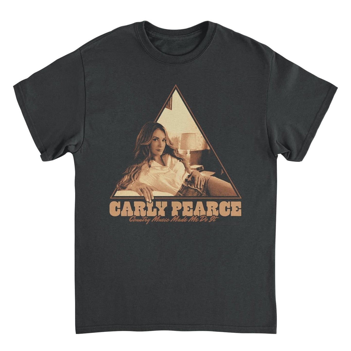 Carly Pearce Triangle Photo Mens T Shirt Black