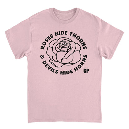 Carly Pearce Roses Hide Thorns Mens T Shirt Light Pink Officially Licensed