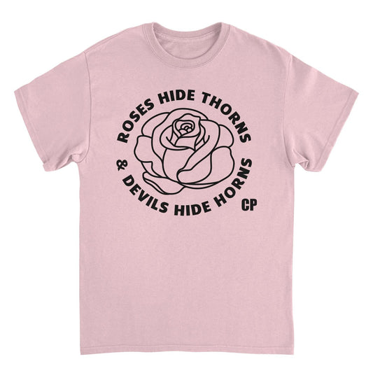 Carly Pearce Roses Hide Thorns Mens T Shirt Light Pink Officially Licensed
