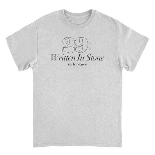 Carly Pearce 29 Written In Stone Mens T Shirt Grey