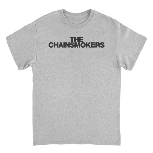 The Chainsmokers Classic Logo Dark Mens T Shirt Grey Officially Licensed