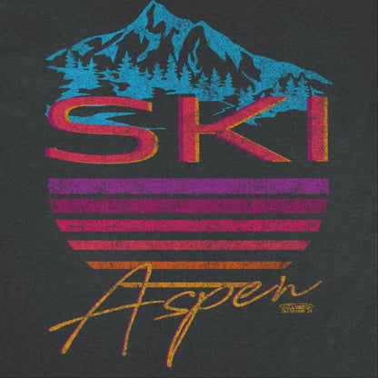 Ski Aspen Black T-Shirt Officially Licensed