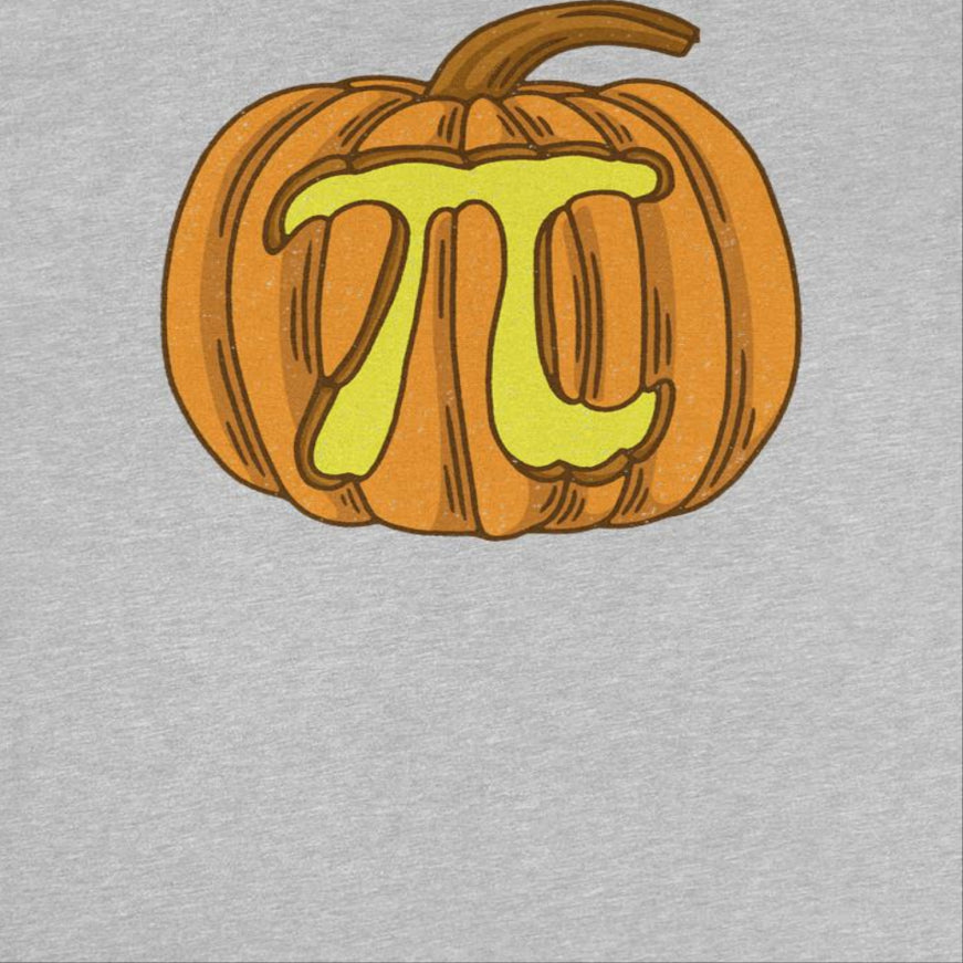 Pumpkin Pi Mens Halloween T Shirt Grey Officially Licensed