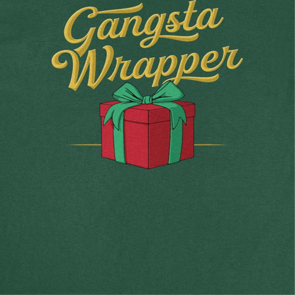 Gangsta Wrapper Mens Christmas T-Shirt Green Officially Licensed