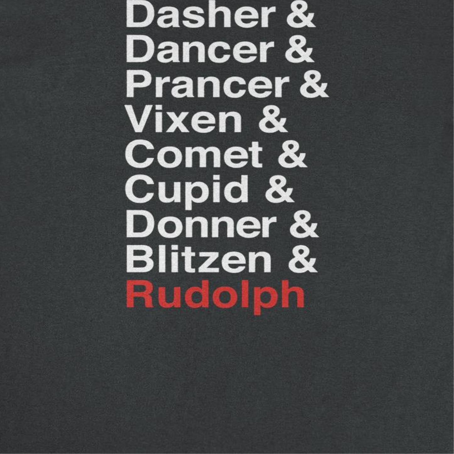 Reindeer Names Mens Christmas T-Shirt Officially Licensed
