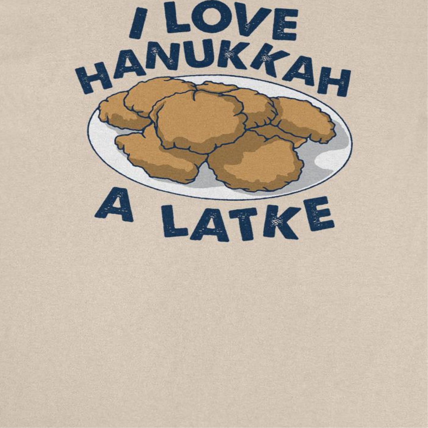I Love Hanukkah A Mens Hanukkah T Shirt Tan Officially Licensed