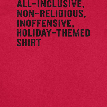 All Inclusive Holiday Themed Mens T Shirt Red Officially Licensed