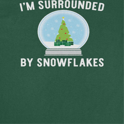 I'm Surrounded by Snowflakes Mens Christmas T-Shirt Green Officially Licensed