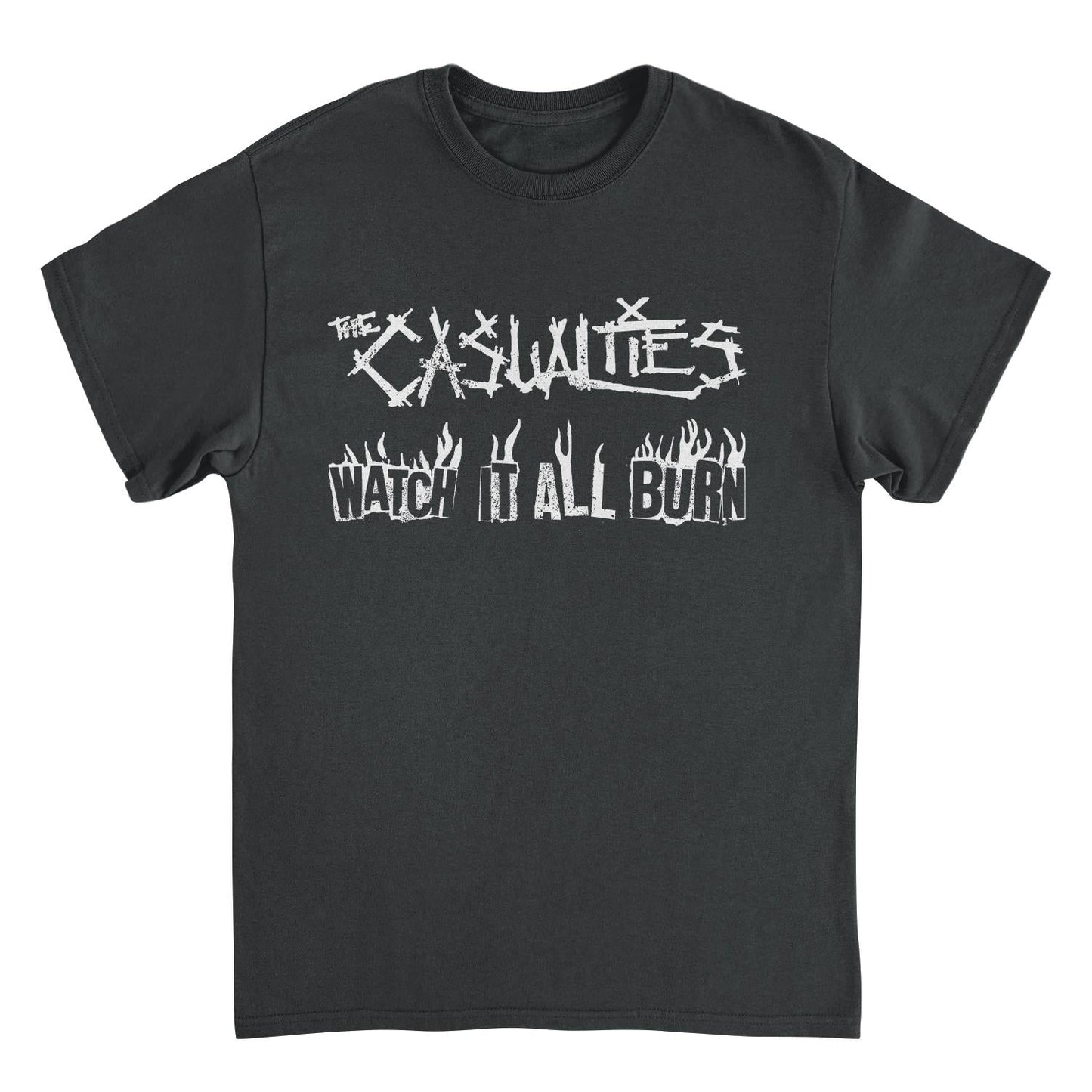The Casualties All Out War Back Mens T Shirt Black Officially Licensed