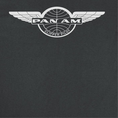 Pan Am Clipper Pilot White Mens T Shirt Black Officially Licensed