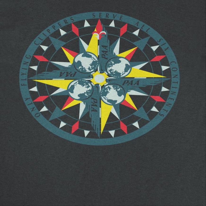 Pan Am Only Flying Clippers Mens T Shirt Black Officially Licensed