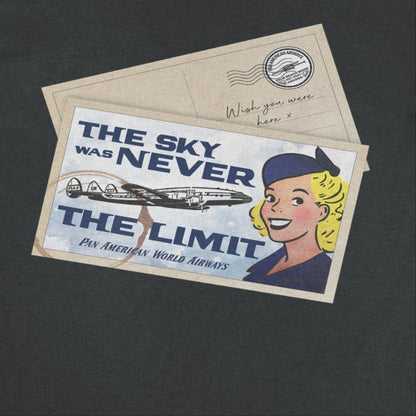 Pan Am the Sky Was Never the Limit Mens T Shirt Black Officially Licensed