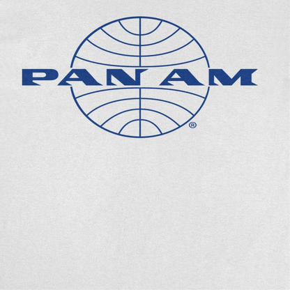 Pan Am Classic Blue Logo Out Mens T Shirt White Officially Licensed