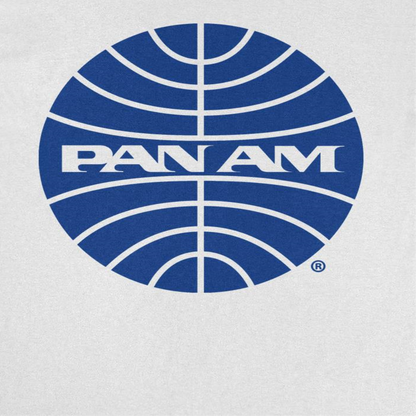 Pan Am Blue Outline Logo Mens T Shirt White Officially Licensed