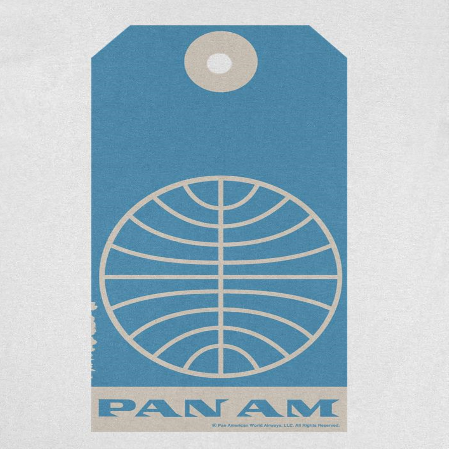 Pan Am Retro 1950S Logo Luggage Tag Mens T Shirt White Officially Licensed
