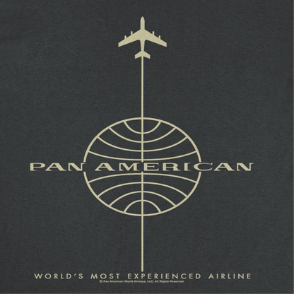 Pan Am Worlds Most Experienced Airline Mens T Shirt Black Officially Licensed