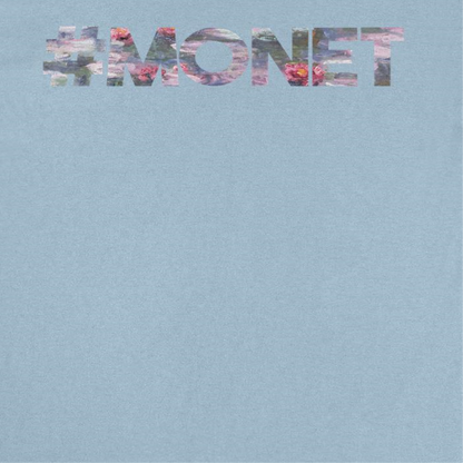 Classic Paintings Hashtag Monet Water Lillies Mens T Shirt Light Blue Officially Licensed