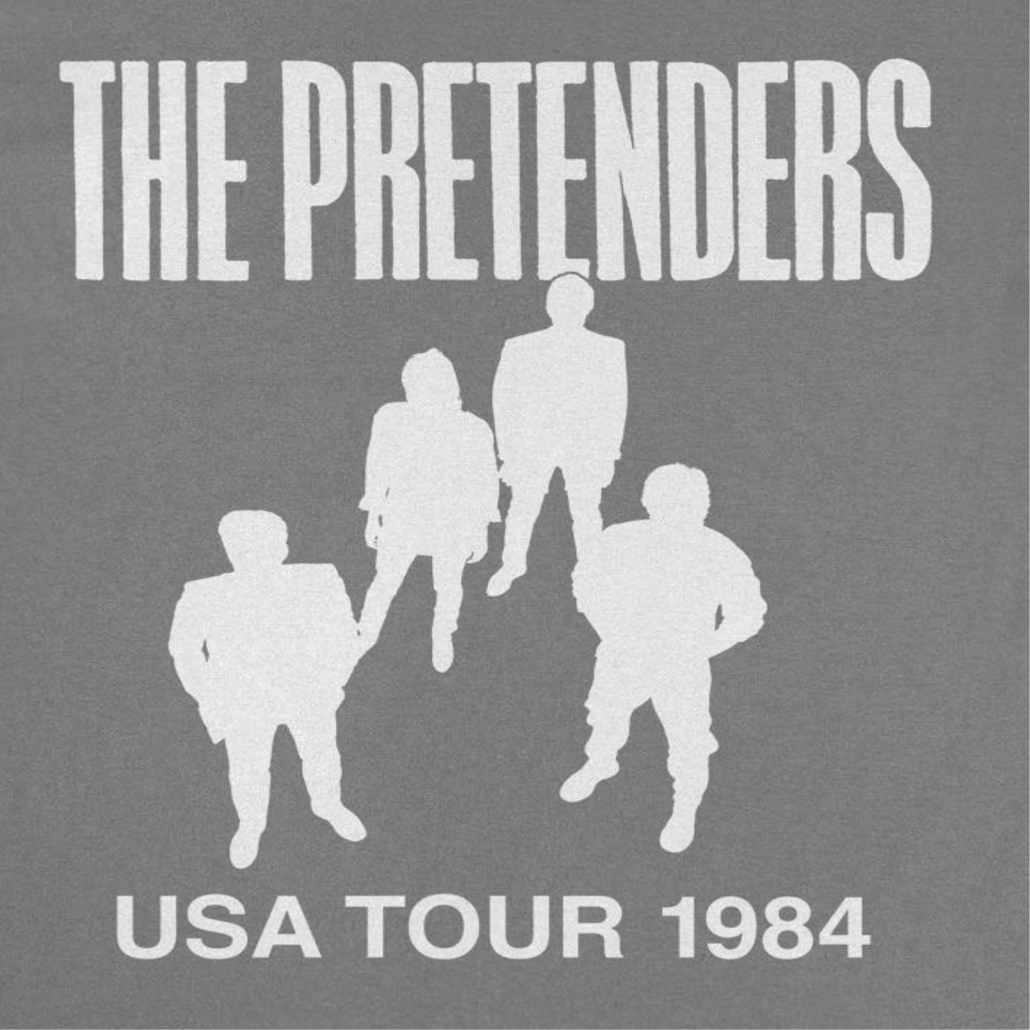 The Pretenders USA Tour 1984 Mens T Shirt Charcoal Officially Licensed
