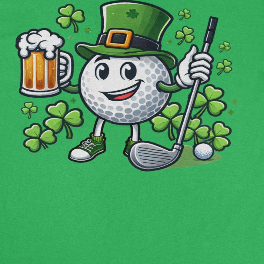 St. Patricks Day Golfball T-Shirt Officially Licensed