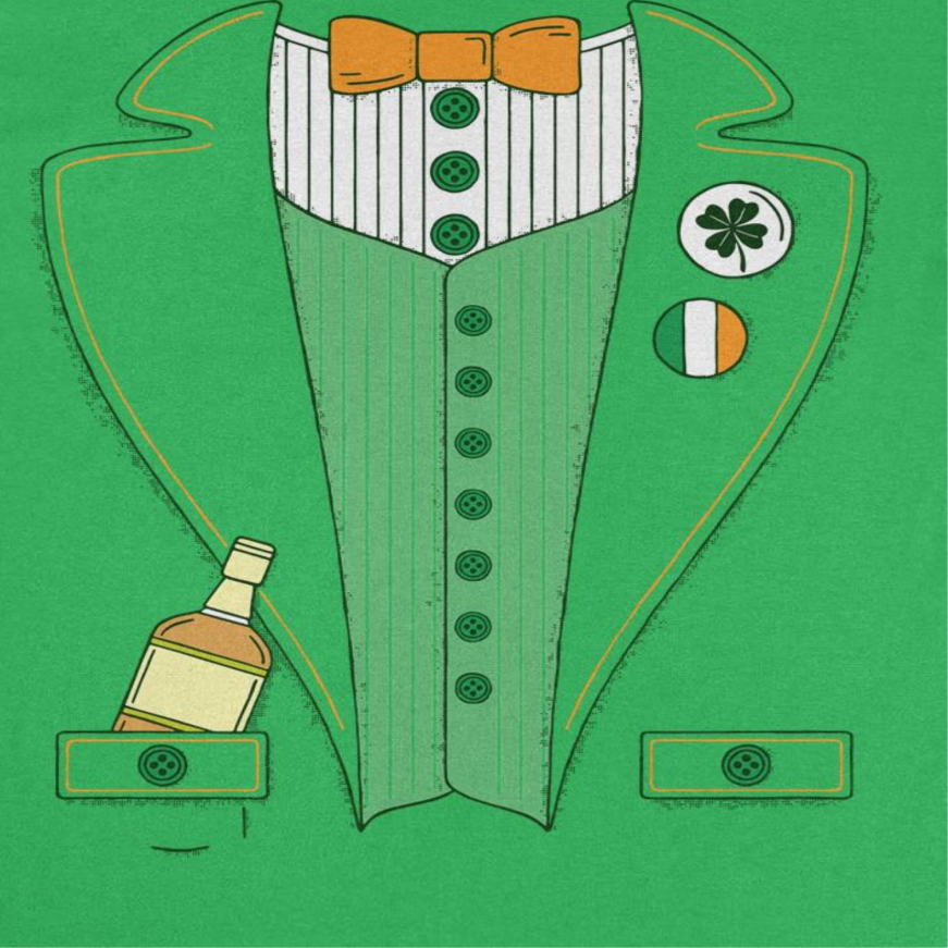St. Patricks Day Irish Leprechaun Suit T-Shirt Officially Licensed