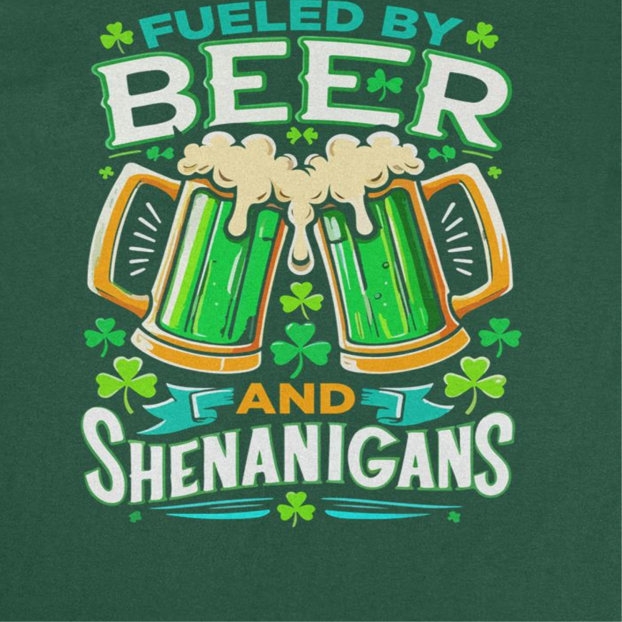 St. Patricks Day Fueled by Beer T-Shirt Officially Licensed