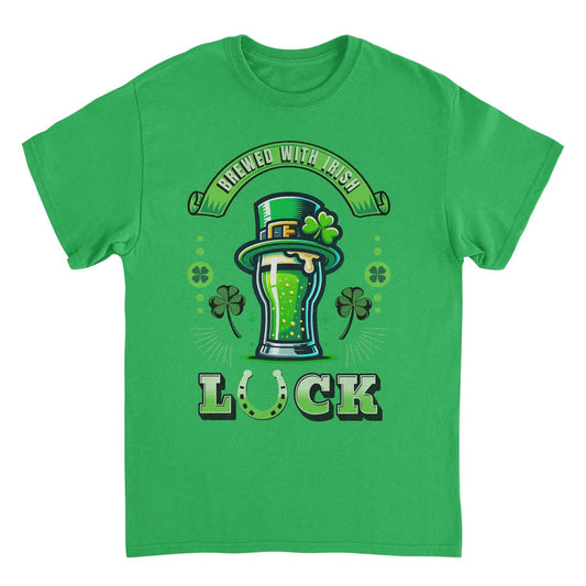 St. Patricks Day Brewed with Irish Luch T-Shirt Officially Licensed