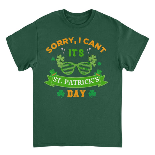 St. Patricks Day Sorry I Can't T-Shirt Officially Licensed