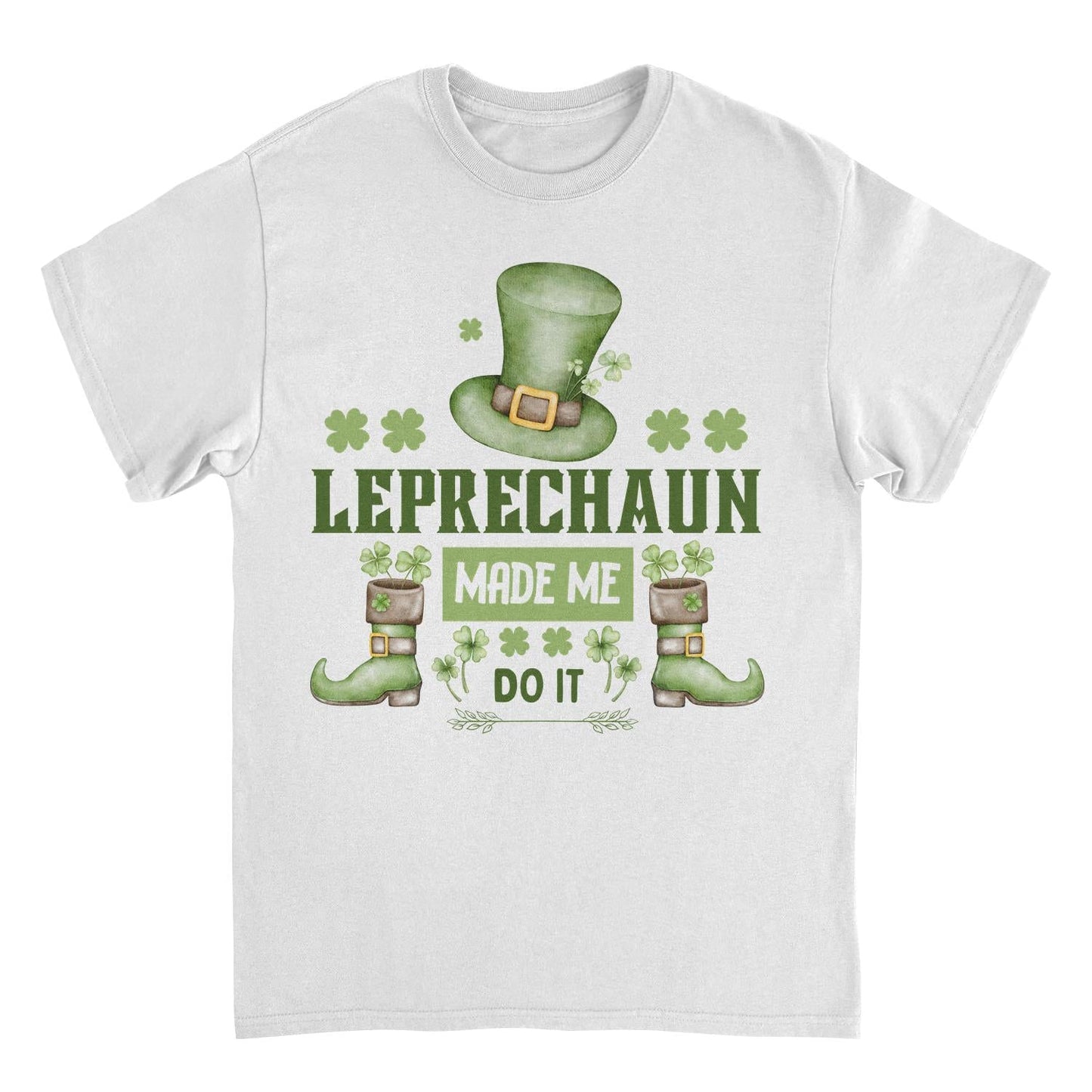 St. Patricks Day Leprechaun Made me do it T-Shirt Officially Licensed