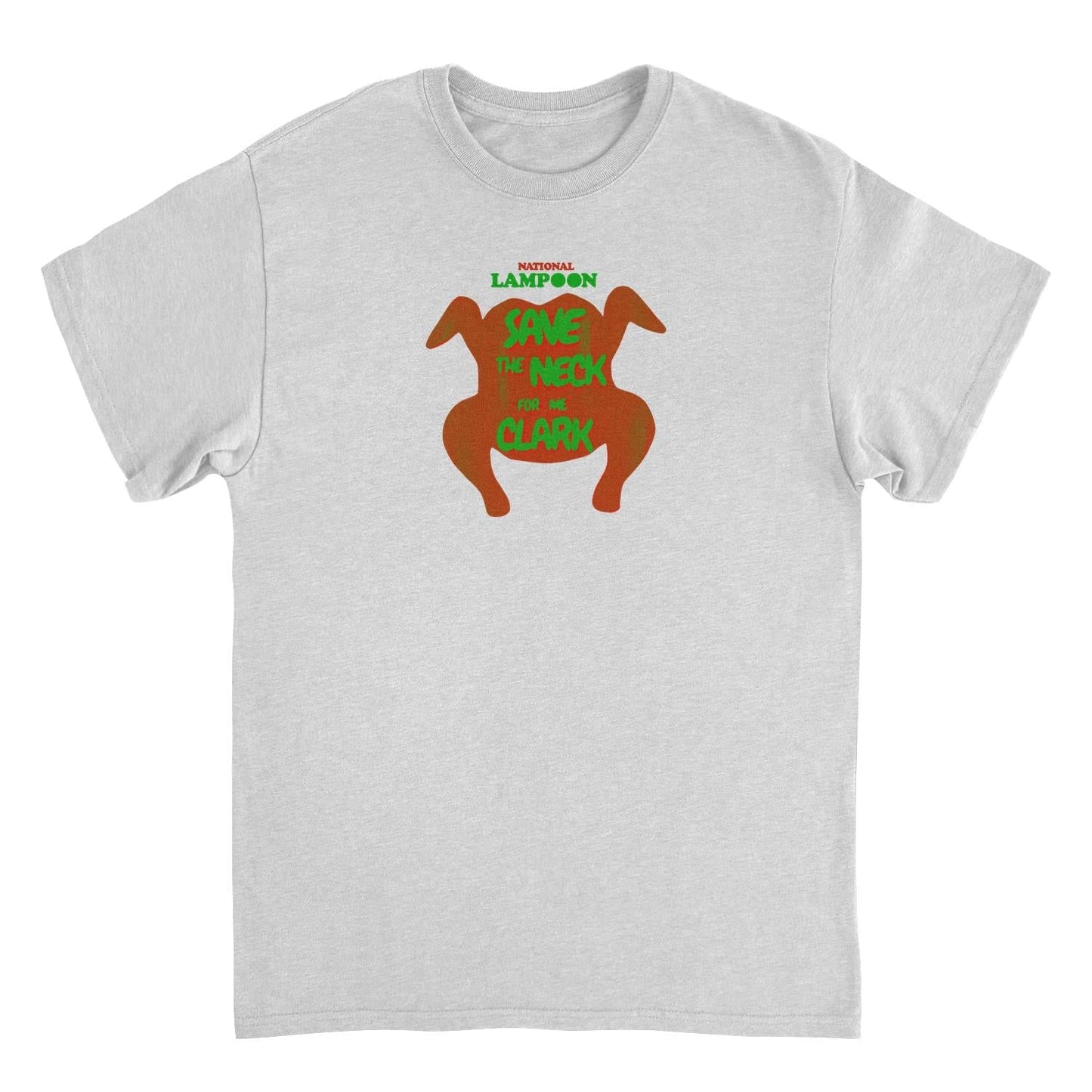 National Lampoon's Christmas Vacation Save the Neck Clark Mens T Shirt Ash Grey Officially Licensed