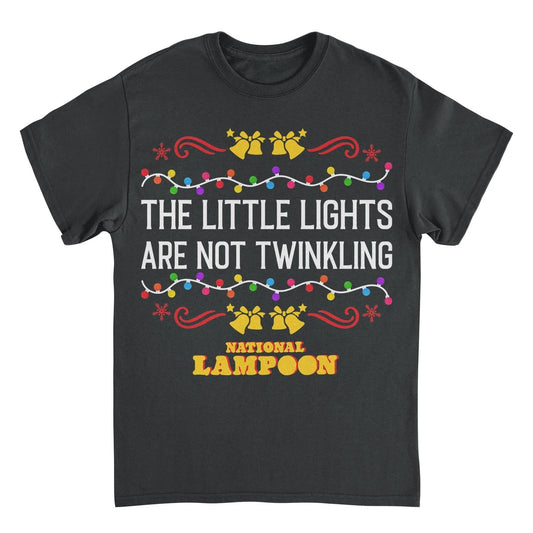 National Lampoon's Christmas Vacation Little Lights Mens T Shirt Black Officially Licensed