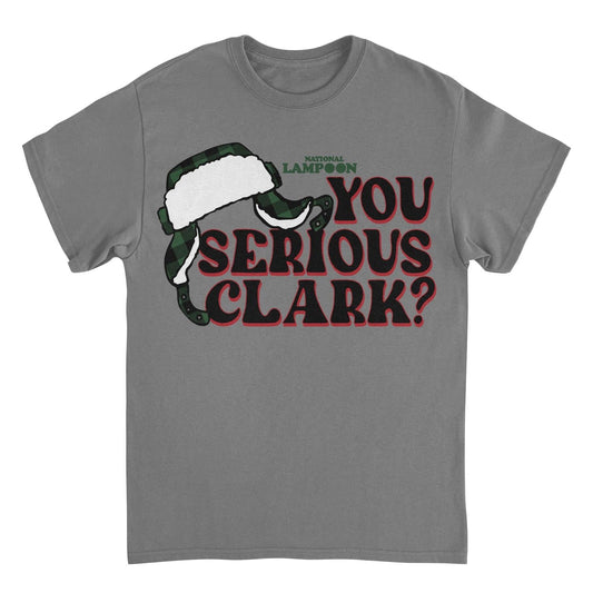 National Lampoon's Christmas Vacation you Serious Clark Mens T Shirt Charcoal Officially Licensed