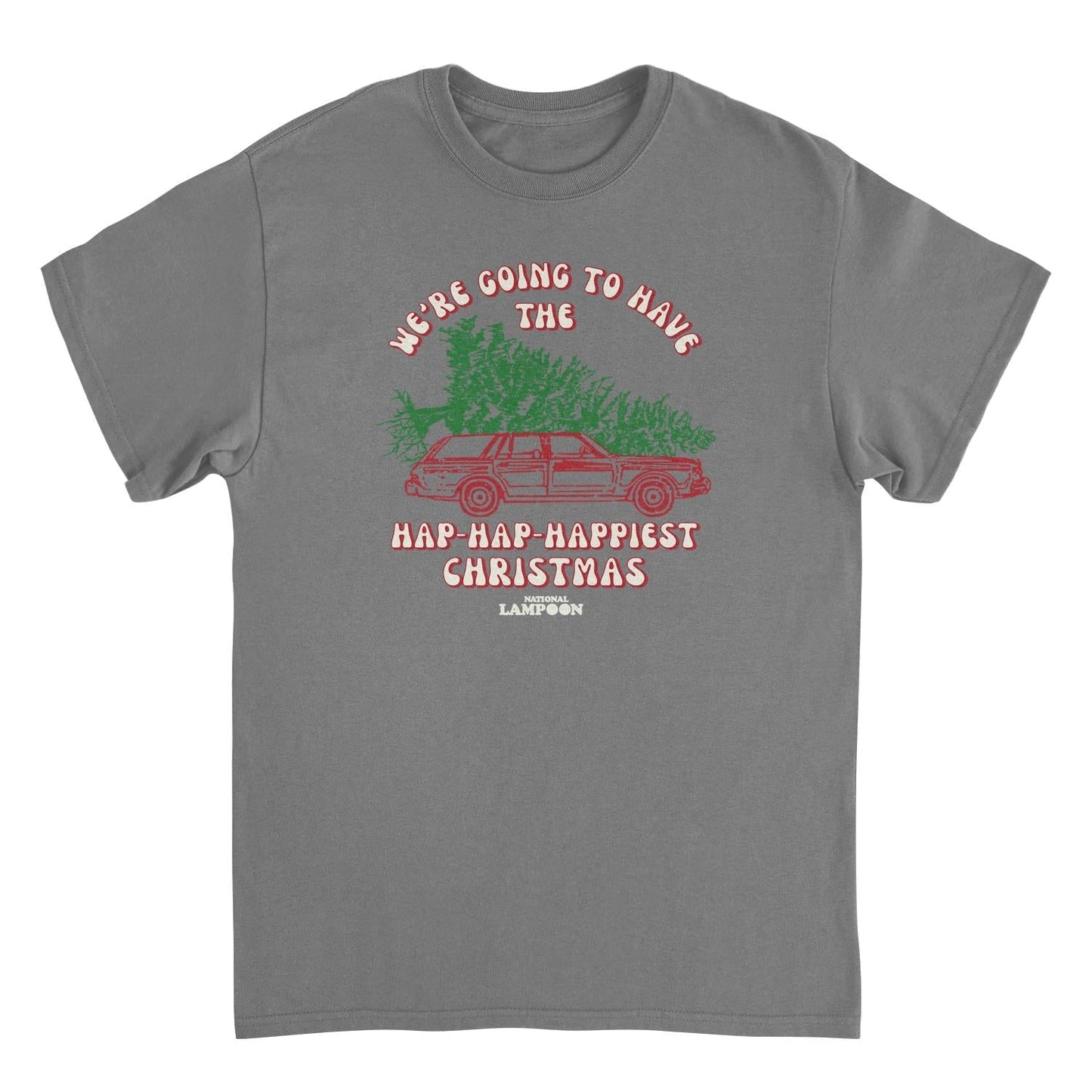 National Lampoon's Christmas Vacation the Happiest Christmas Mens T Shirt Charcoal Officially Licensed