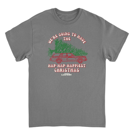 National Lampoon's Christmas Vacation the Happiest Christmas Mens T Shirt Charcoal Officially Licensed