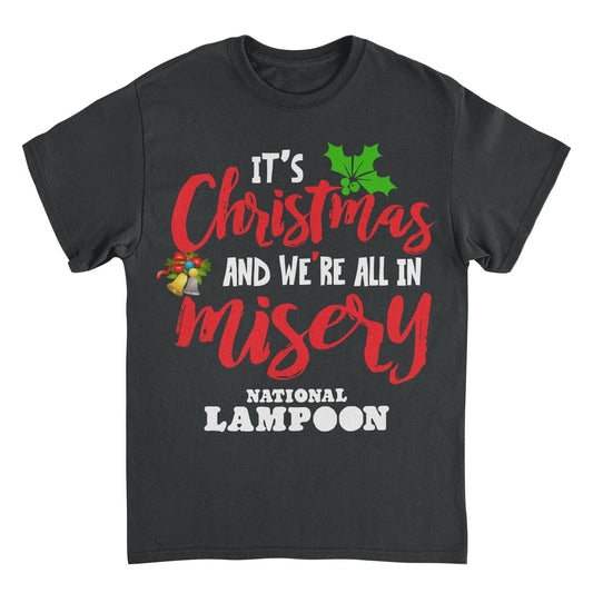National Lampoon's Christmas Vacation Christmas Misery Mens T Shirt Black Officially Licensed