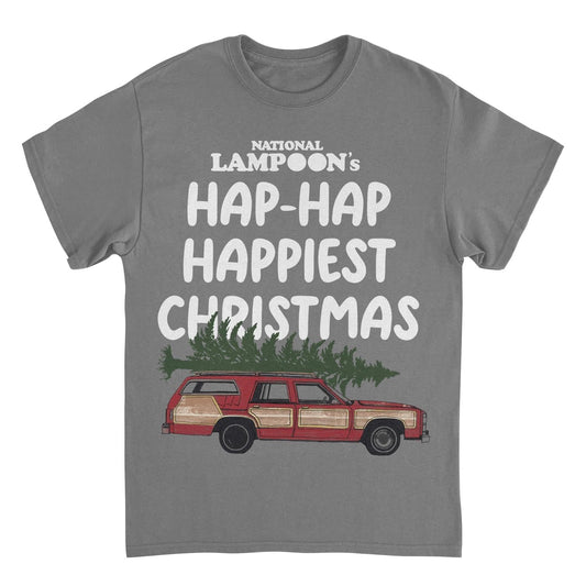 National Lampoon's Christmas Vacation Happiest Christmas Mens T Shirt Chrcoal Officially Licensed