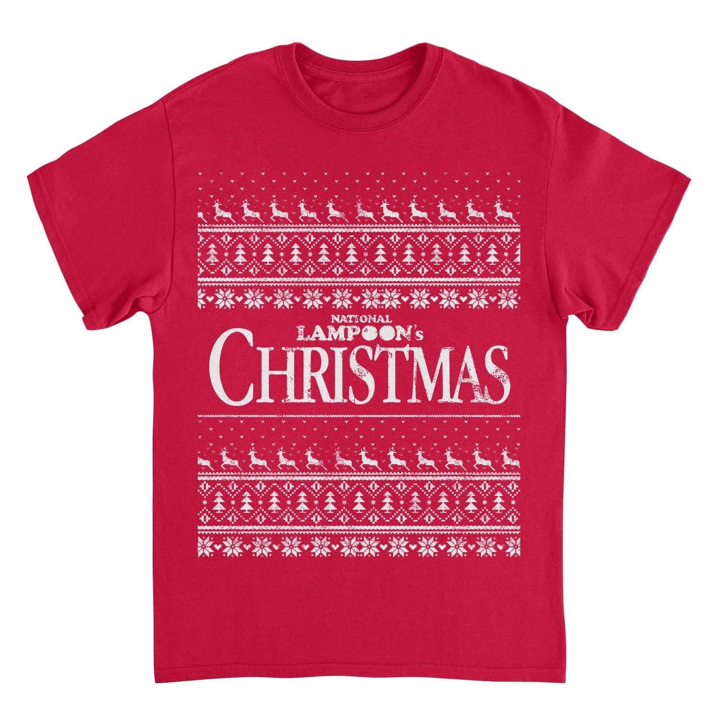 National Lampoon's Christmas Vacation Ugly Sweater 1 Mens T Shirt Red Officially Licensed