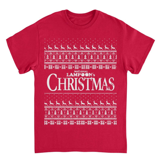 National Lampoon's Christmas Vacation Ugly Sweater 1 Mens T Shirt Red Officially Licensed