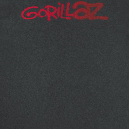 GORILLAZ Logo Graffiti Red Logo Mens T Shirt Black