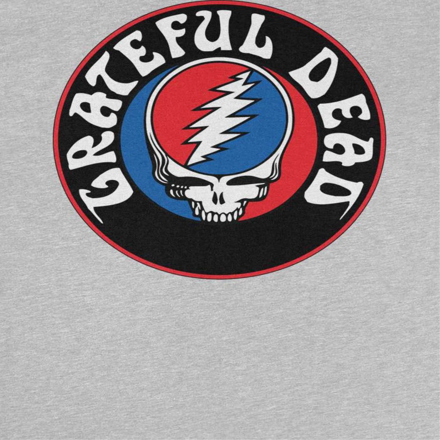 Grateful Dead GD Logo Color Mens T Shirt Grey