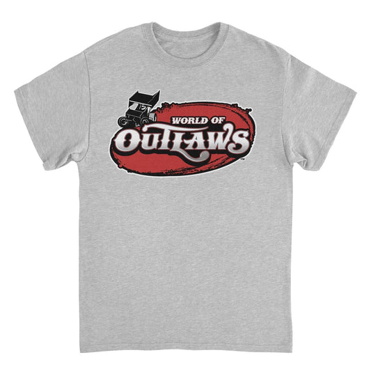 World of Outlaws Logo Mens T Shirt Sport Grey Officially Licensed