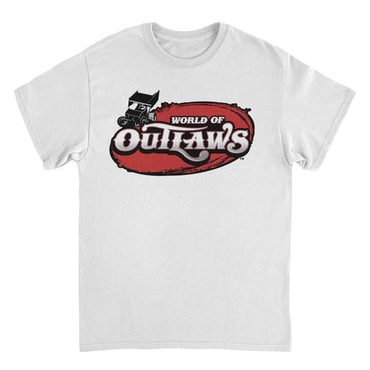 World of Outlaws Logo Mens T Shirt White Officially Licensed