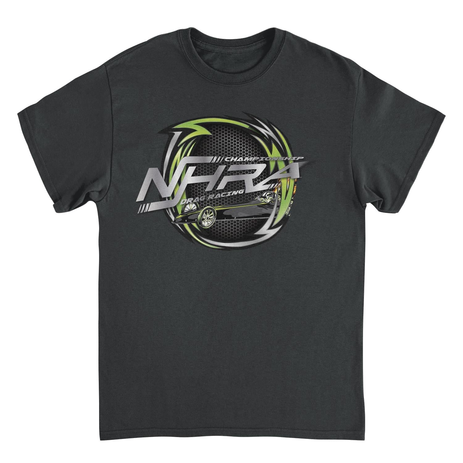 NHRA Championship Drag Racing Thunderbolt Green Mens T Shirt Black Officially Licensed