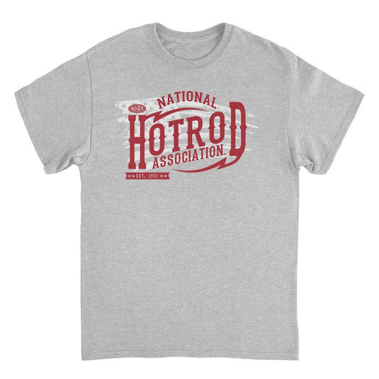 NHRA National Hot Rod Association Red logo  Mens T Shirt Sport Grey Officially Licensed